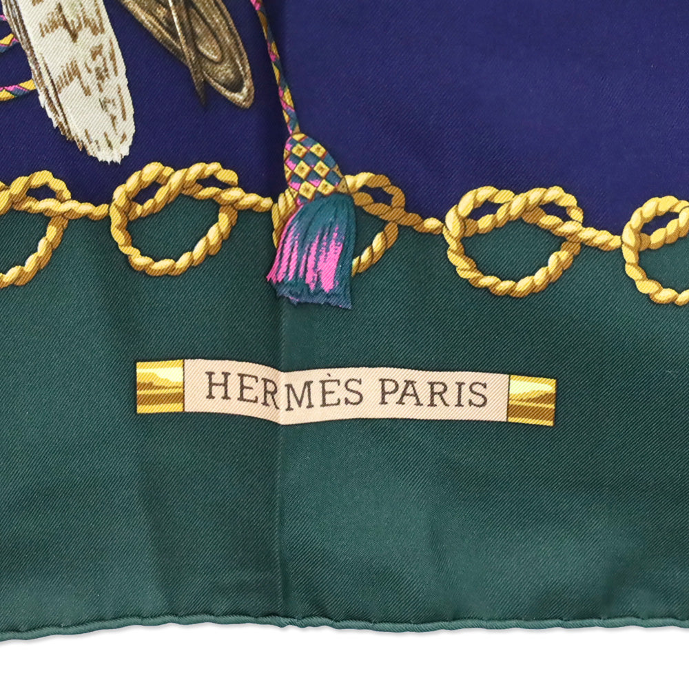 Hermès Les Oiseaux du Roy Silk Carré 90 Scarf