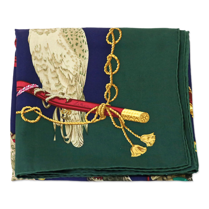 Hermès Les Oiseaux du Roy Silk Carré 90 Scarf