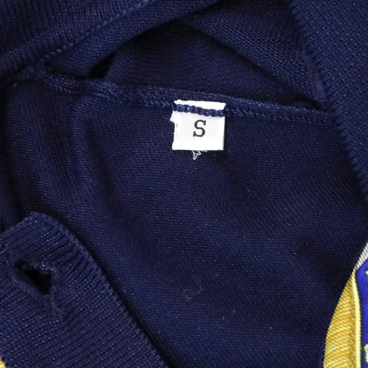 Hermès Navy Poste et Cavalerie Silk Carré Polo Sweater
