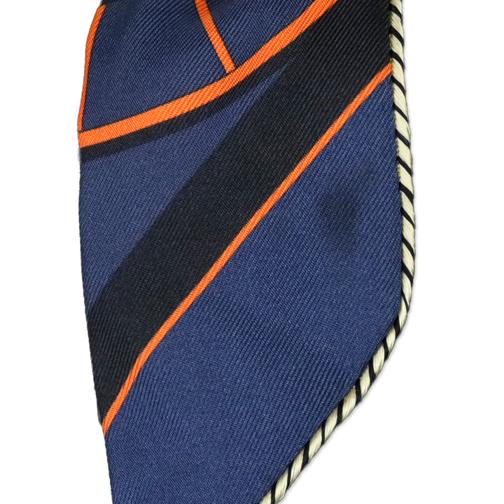 Hermès Noir/Orange/Crème Springs Springs Baguette Silk Twilly
