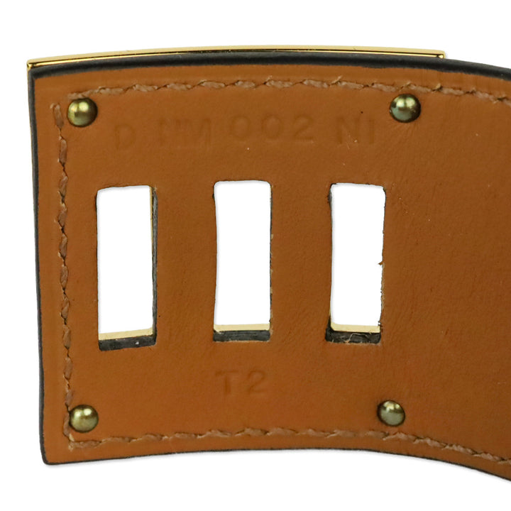 Hermès Ombre Lizard Gold Plated Kelly Dog Cuff Bracelet