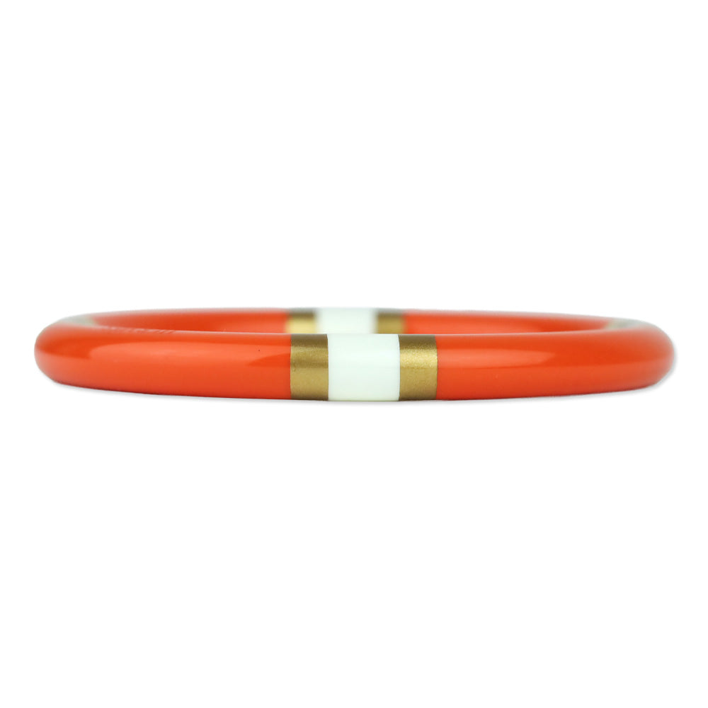 Hermès Orange H Equipe Small Model Bangle Bracelet