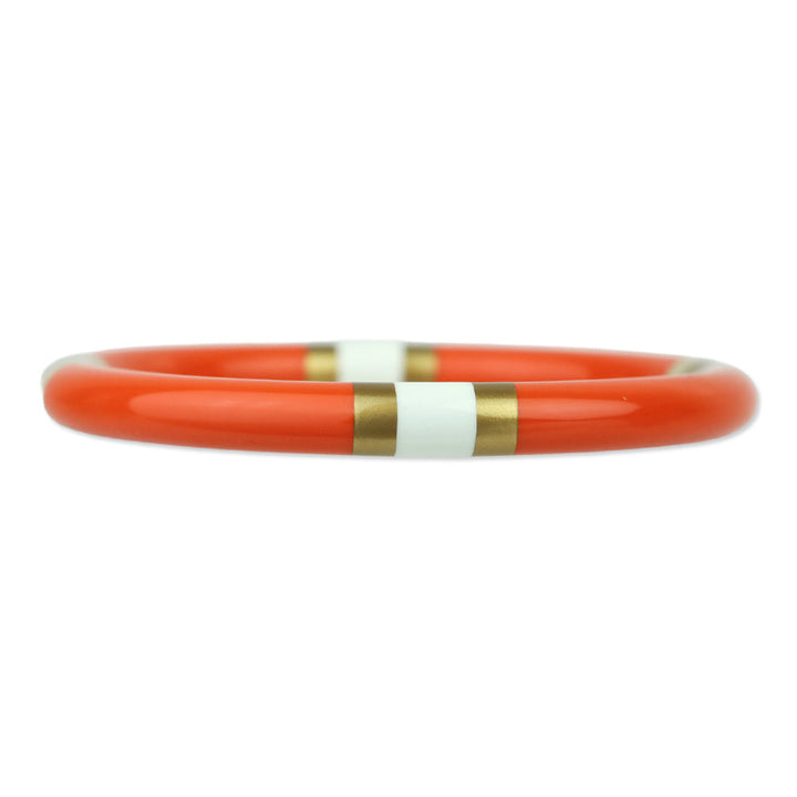 Hermès Orange H Equipe Small Model Bangle Bracelet