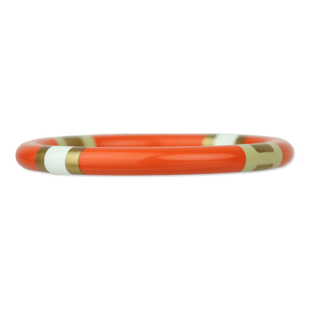 Hermès Orange H Equipe Small Model Bangle Bracelet