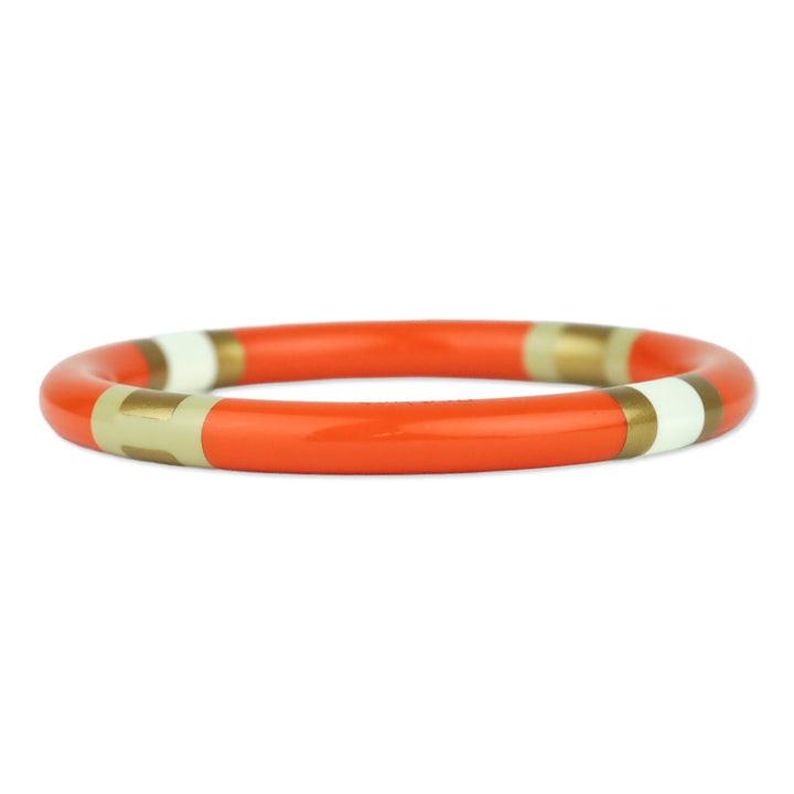 Hermès Orange H Equipe Small Model Bangle Bracelet