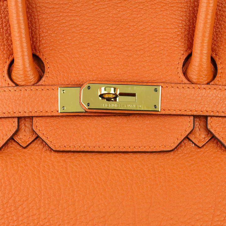 Hermès Orange Togo Retourne Birkin 35 with Gold-Plated Hardware