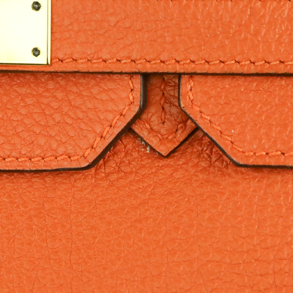 Hermès Orange Togo Retourne Birkin 35 with Gold-Plated Hardware