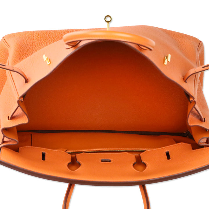 Hermès Orange Togo Retourne Birkin 35 with Gold-Plated Hardware