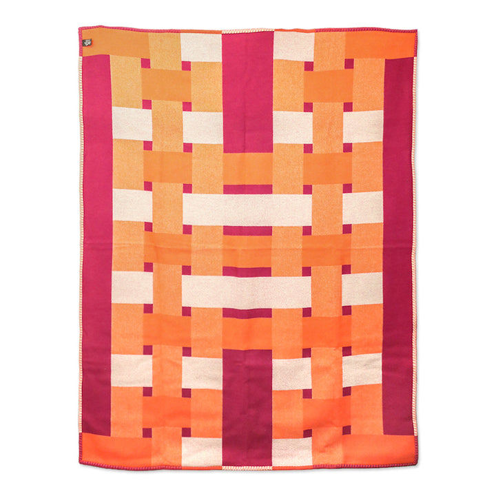 Hermes Orange/Fuschia H Tissage Blanket