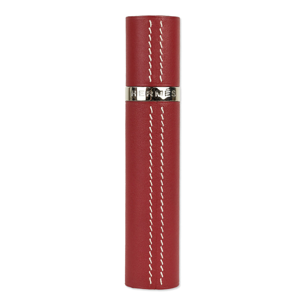Hermès Red Leather Refillable Perfume Atomizer Case