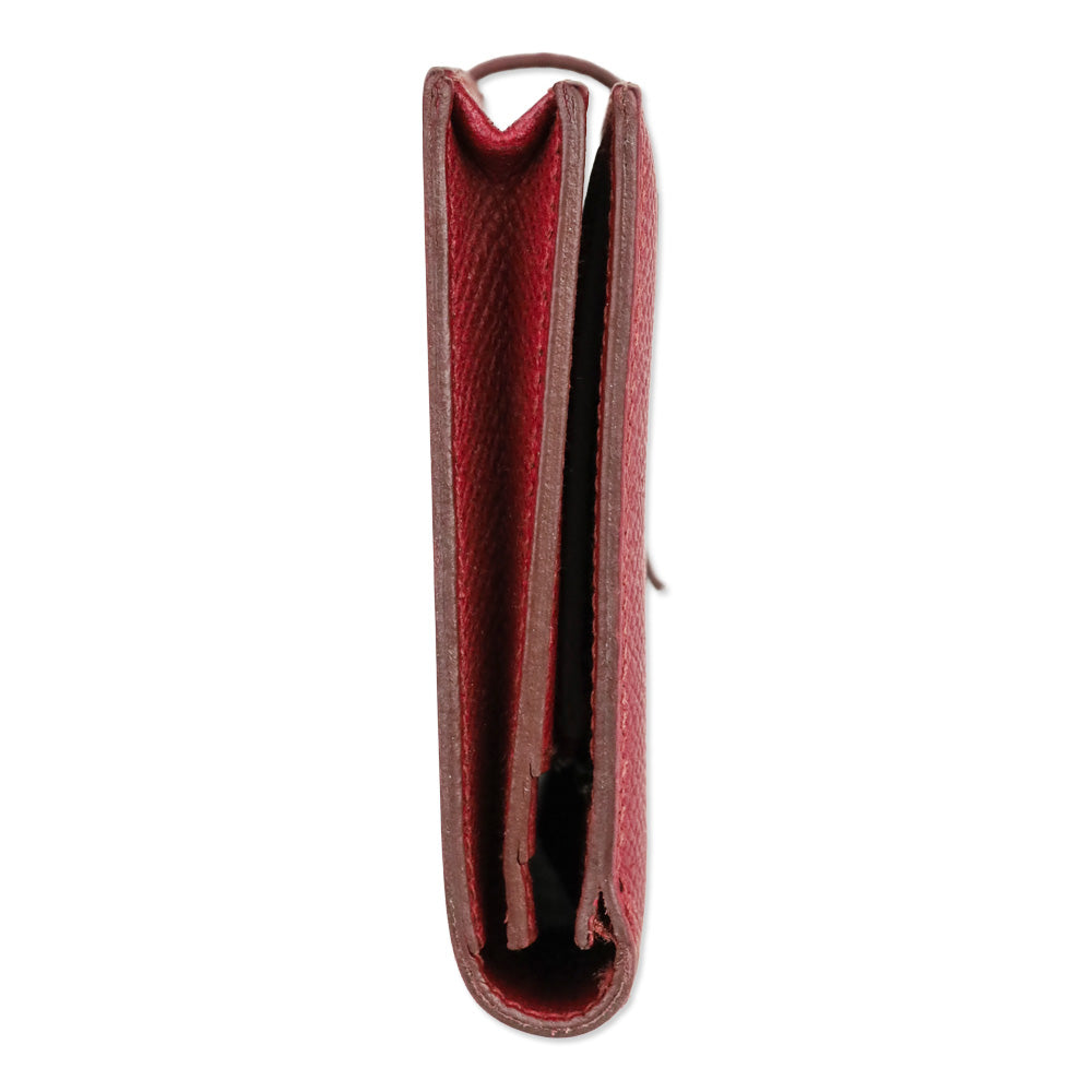 Hermès Red Rouge Béarn Epsom Leather Bifold Wallet