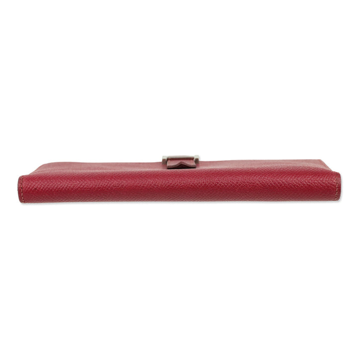 Hermès Red Rouge Béarn Epsom Leather Bifold Wallet