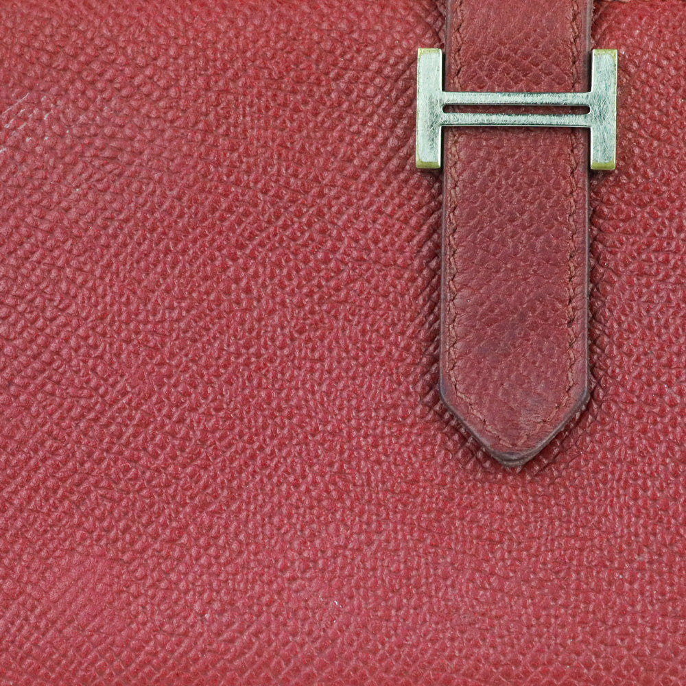 Hermès Red Rouge Béarn Epsom Leather Bifold Wallet