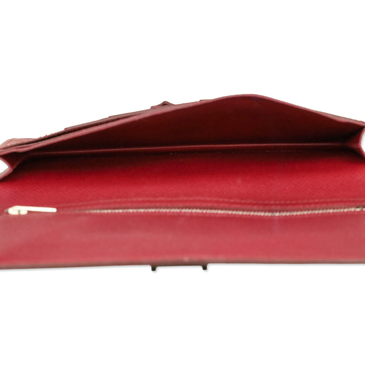 Hermès Red Rouge Béarn Epsom Leather Bifold Wallet