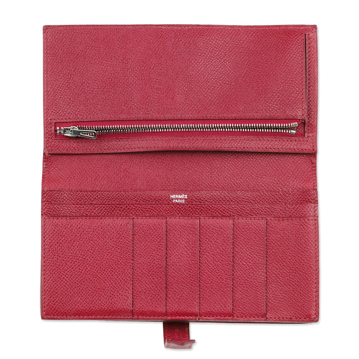 Hermès Red Rouge Béarn Epsom Leather Bifold Wallet