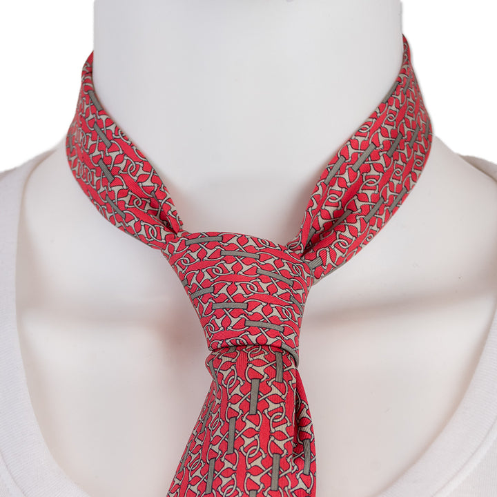 Hermès Red Silk Mors Tie