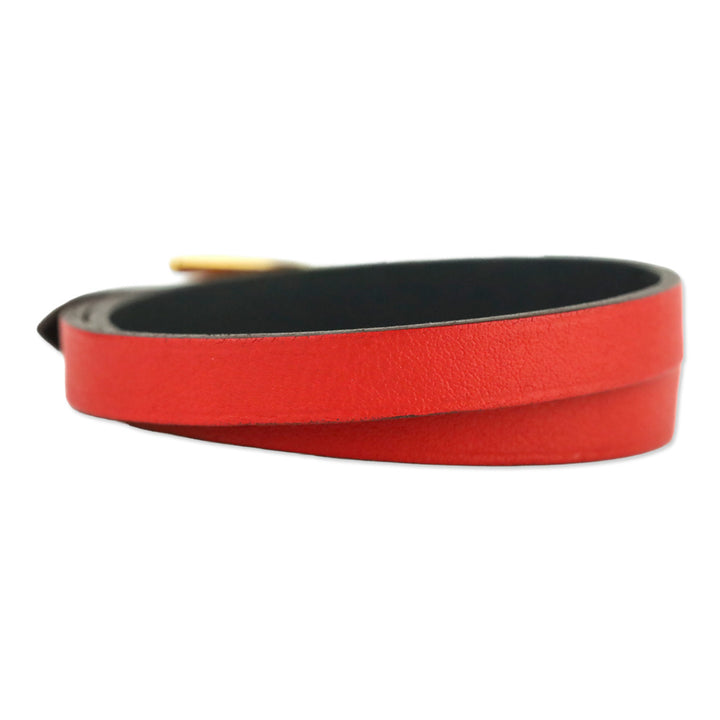 Hermès Red/Black Behapi Double Tour Bracelet
