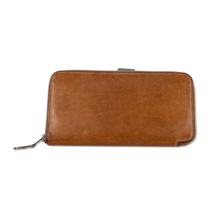 Hermès Silk'In Classique Long Brown Calfskin Wallet