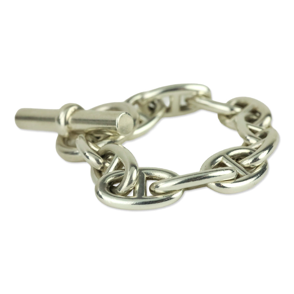 Hermès Silver Chaine d'Ancre Bracelet, Large Mode