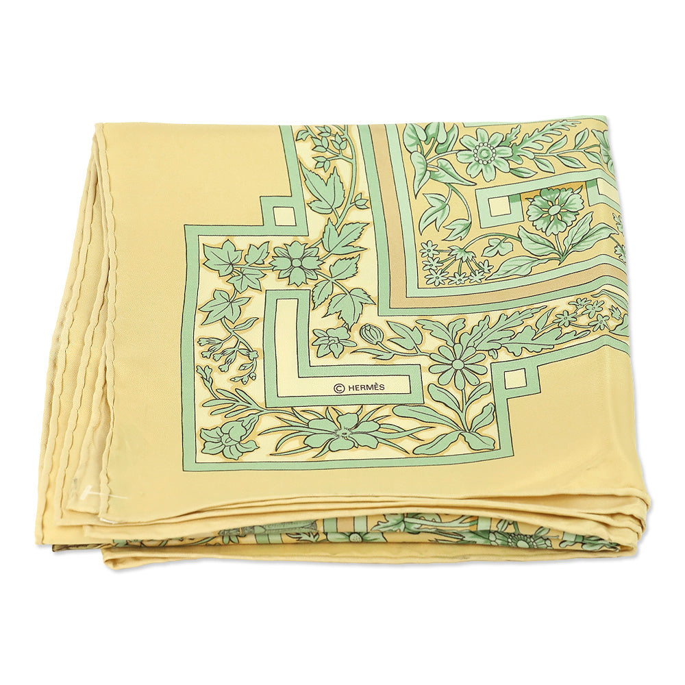 Hermès Tan Insect Carré Joyaux de L'été Jacquelot Silk Scarf 90cm