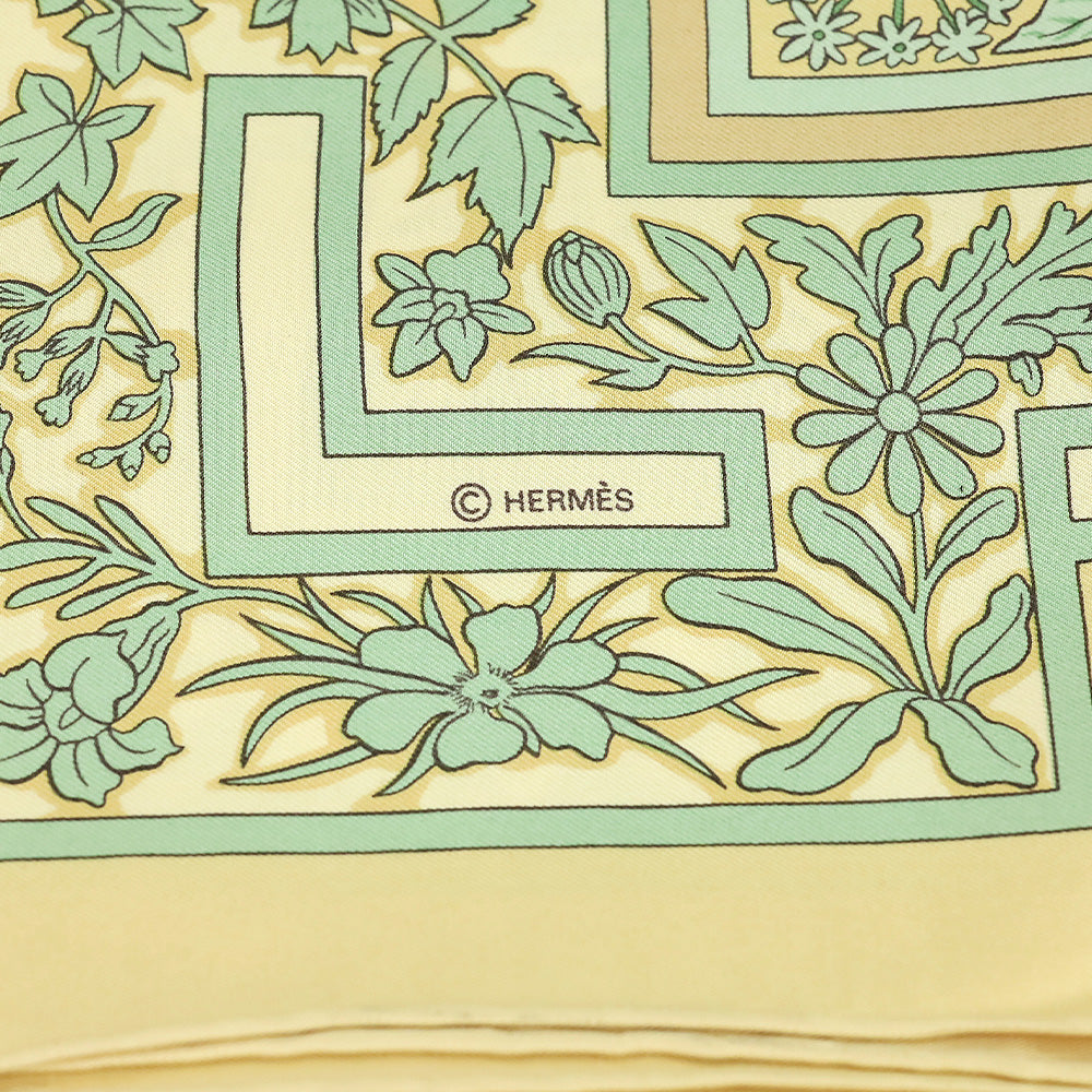 Hermès Tan Insect Carré Joyaux de L'été Jacquelot Silk Scarf 90cm