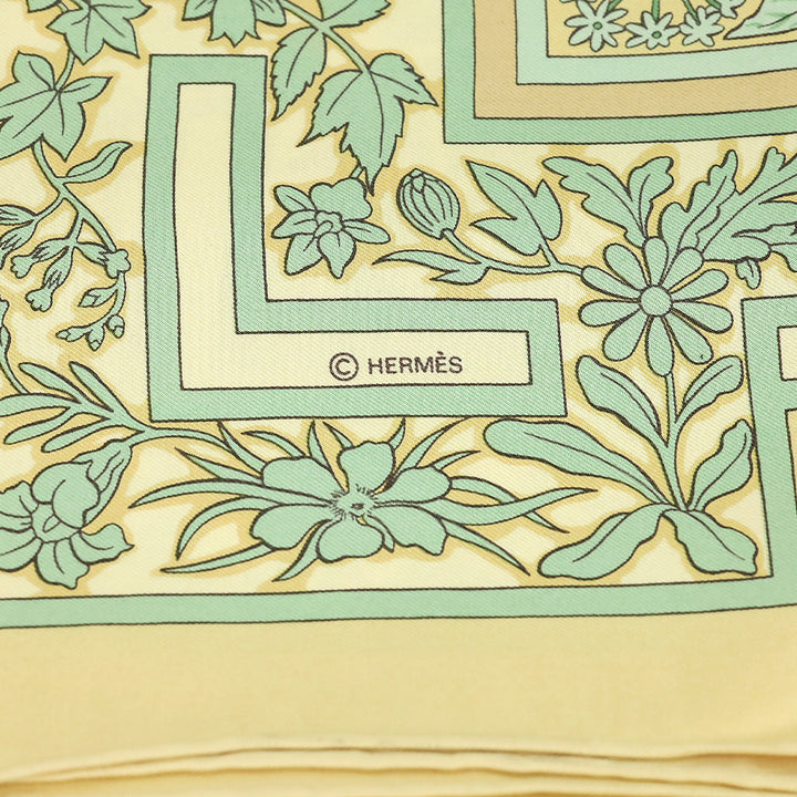 Hermès Tan Insect Carré Joyaux de L'été Jacquelot Silk Scarf 90cm