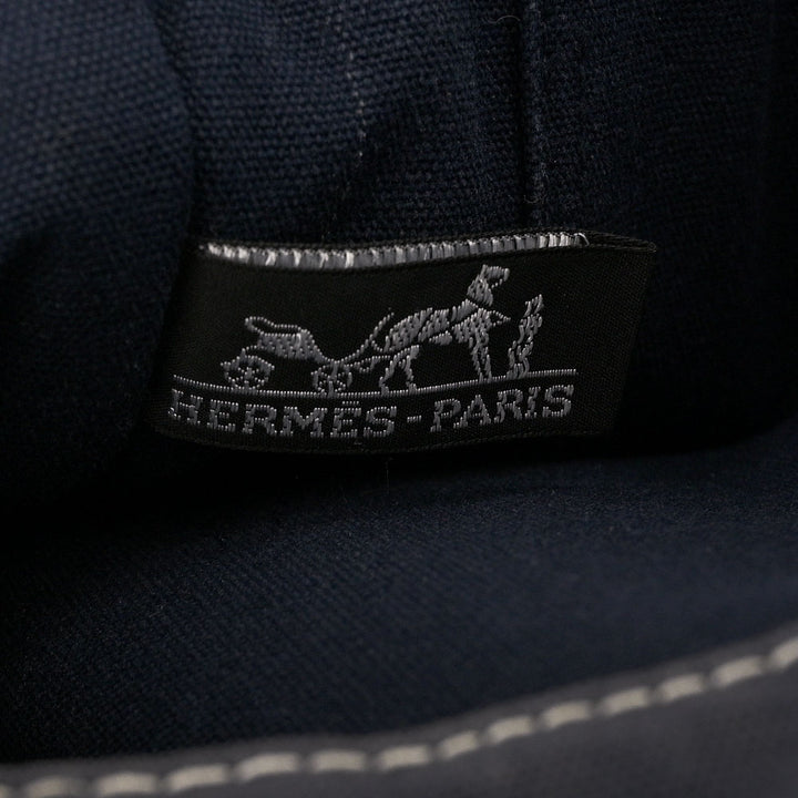 Hermès Vintage Toile Fourre-Tout MM Navy Canvas Tote Bag