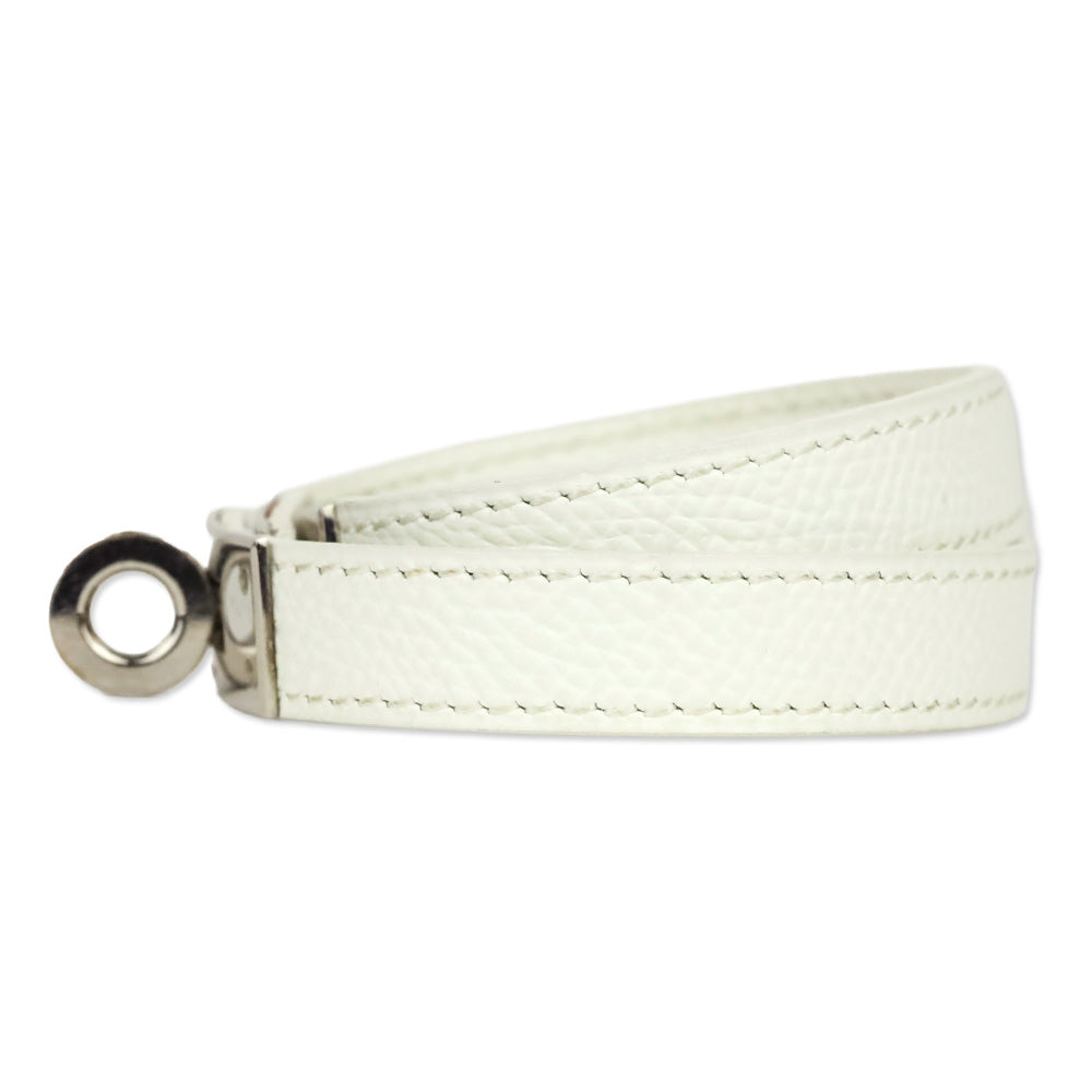 Hermès White Leather Kelly Double Tour Bracelet