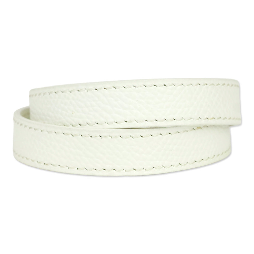 Hermès White Leather Kelly Double Tour Bracelet