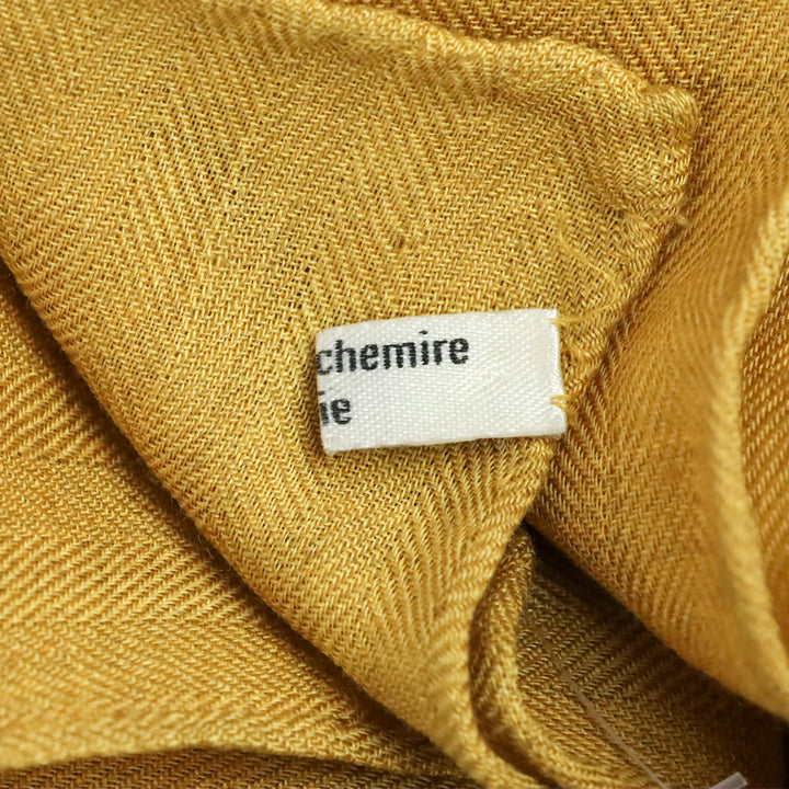 Hermes Yellow Fleurs de Lotus Cashmere Silk Shawl