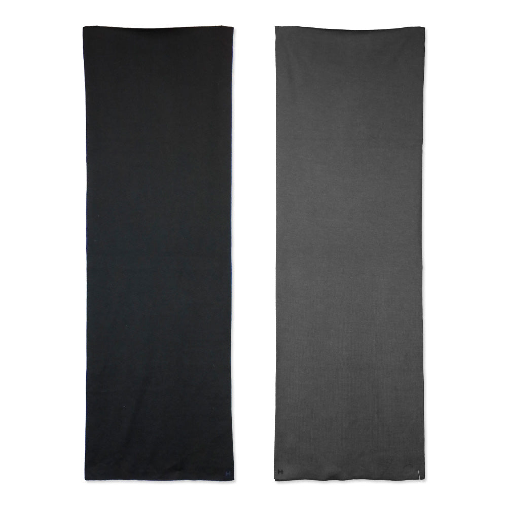 Hermès Black/Grey Flannelle Cashmere Silk Aller-Retour Scarf