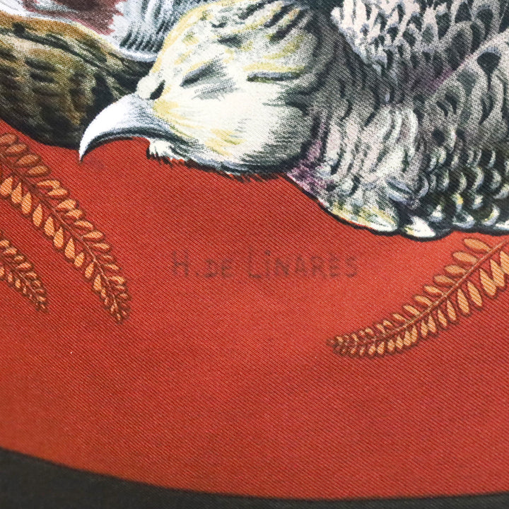Hermès "Gibiers" by Henri de Linares 90cm Silk Scarf