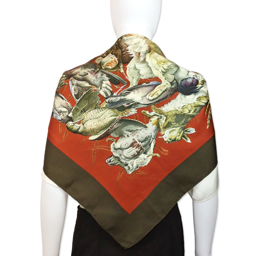 Hermès "Gibiers" by Henri de Linares 90cm Silk Scarf