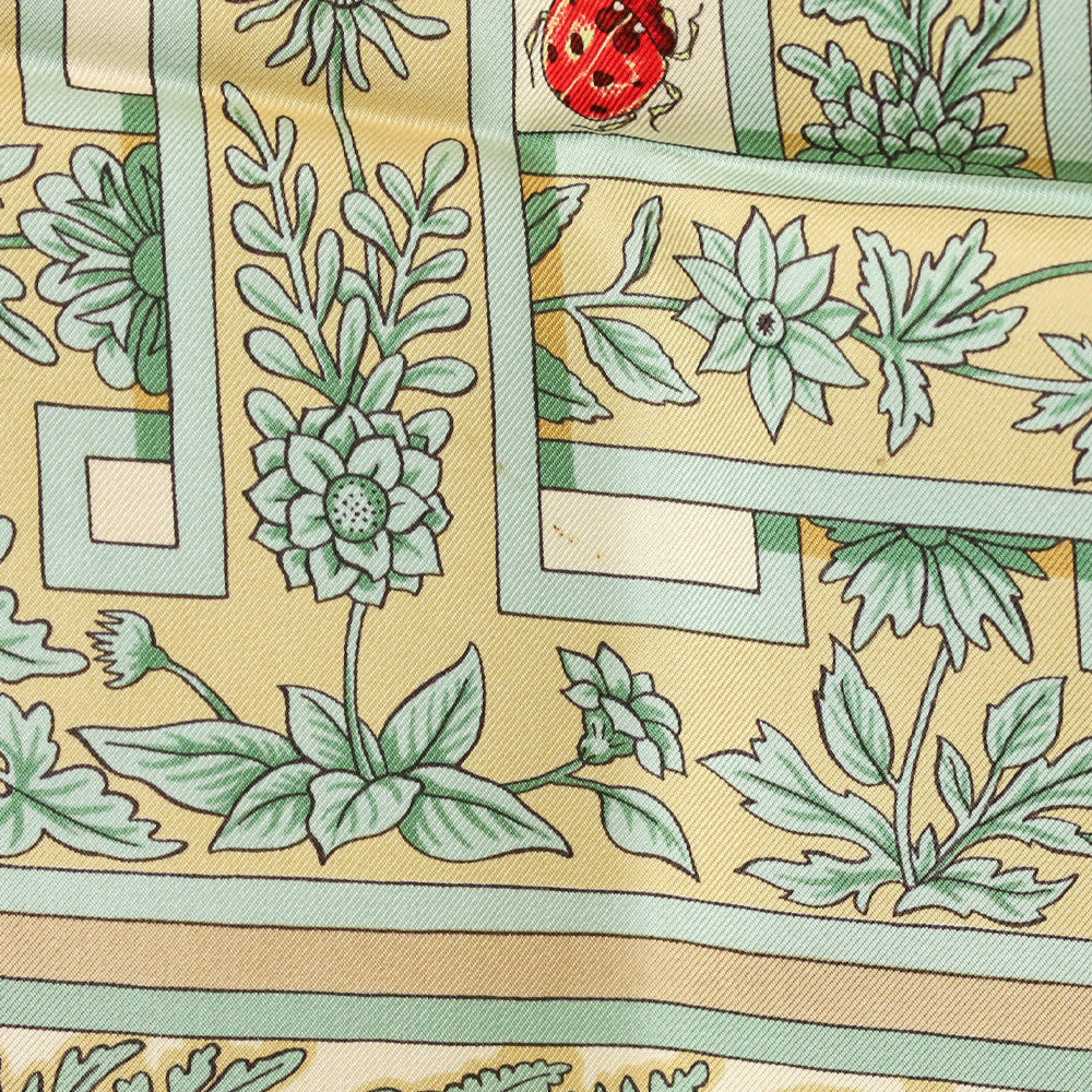 Hermès Tan Insect Carré Joyaux de L'été Jacquelot Silk Scarf 90cm