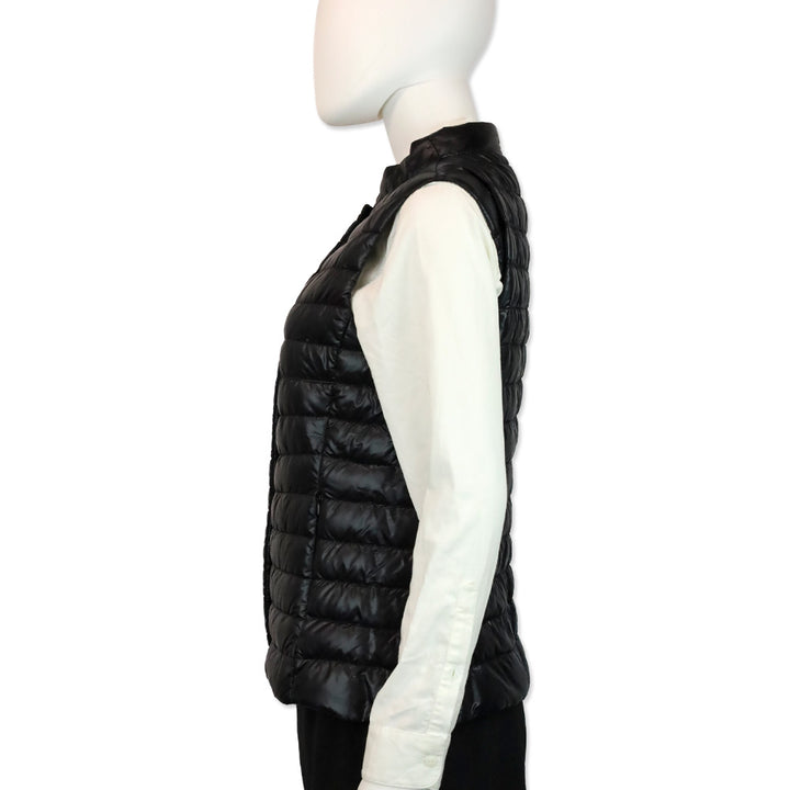 Herno Iconico Vera Black Nylon Fitted Vest