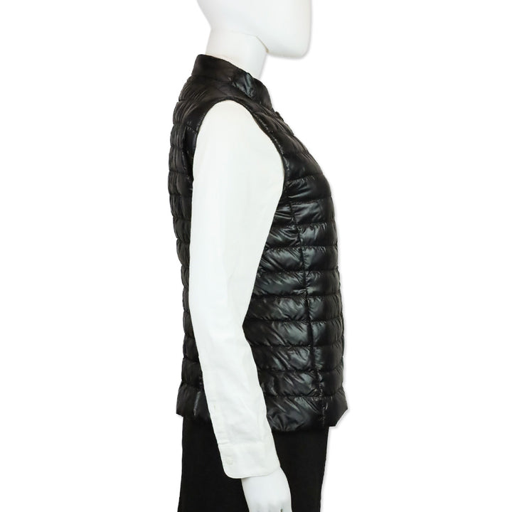 Herno Iconico Vera Black Nylon Fitted Vest