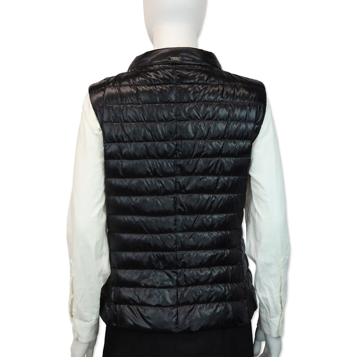 Herno Iconico Vera Black Nylon Fitted Vest