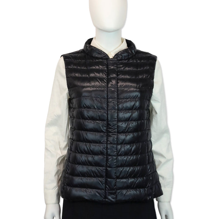 Herno Iconico Vera Black Nylon Fitted Vest