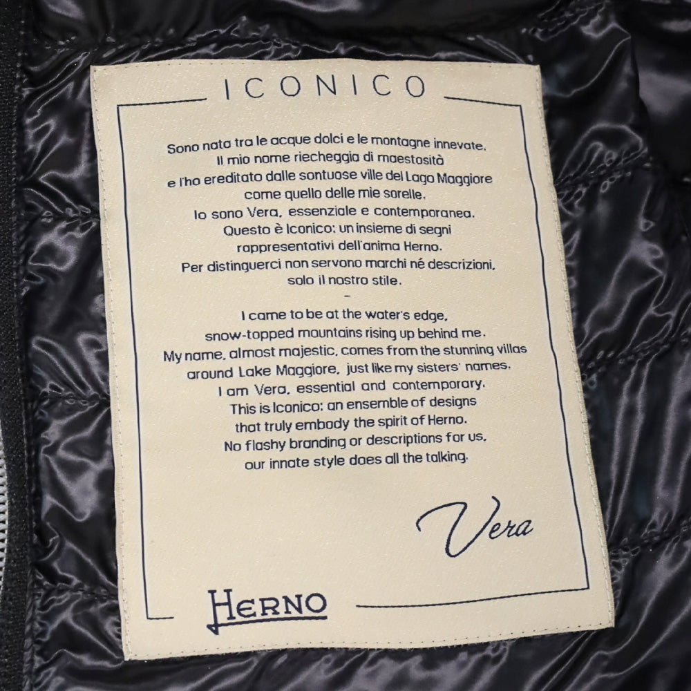 Herno Iconico Vera Black Nylon Fitted Vest