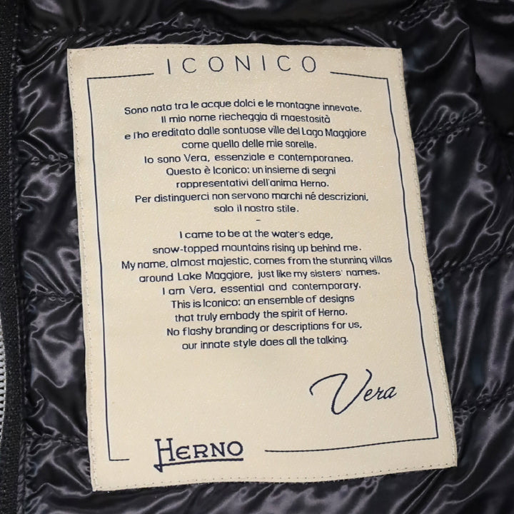 Herno Iconico Vera Black Nylon Fitted Vest