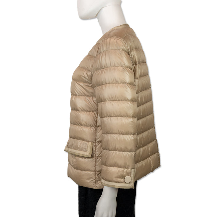 Herno Classic Gold Grosgrain Trim Down Puffer Jacket