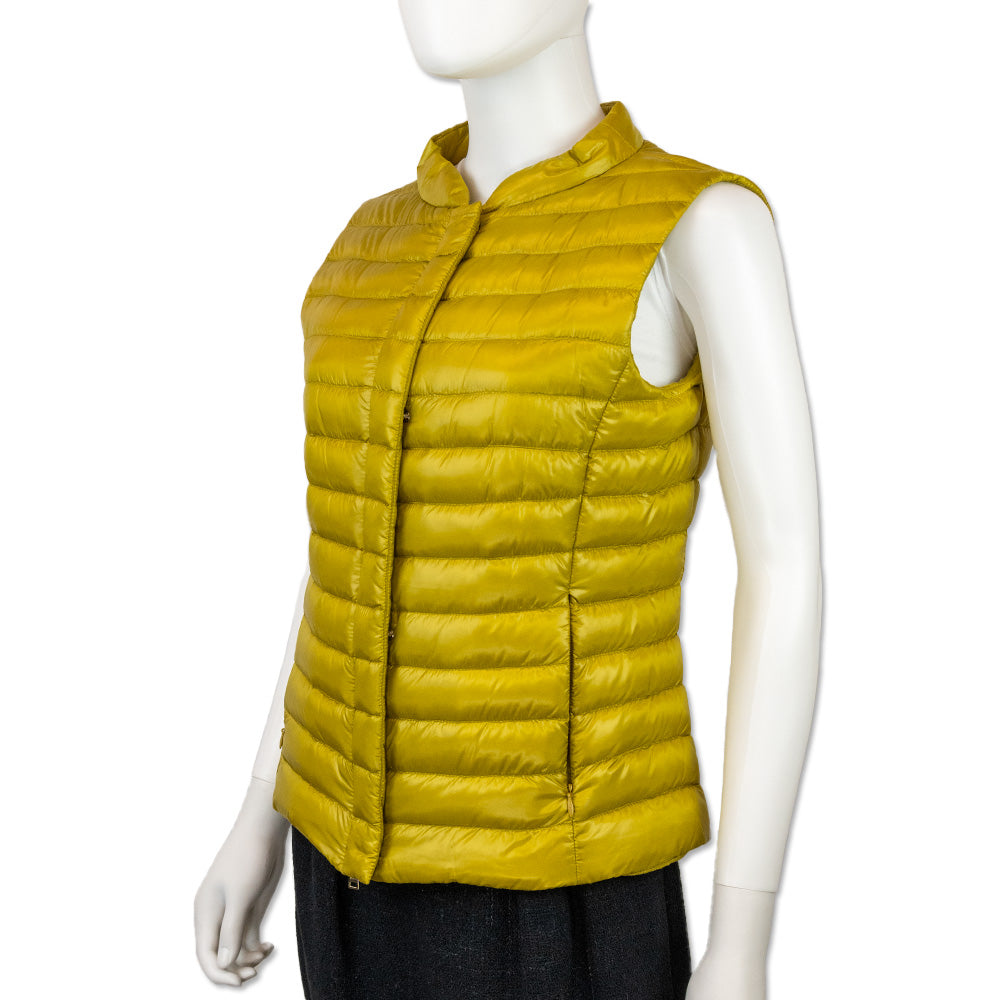 Herno Iconico Vera Yellow Nylon Fitted Vest