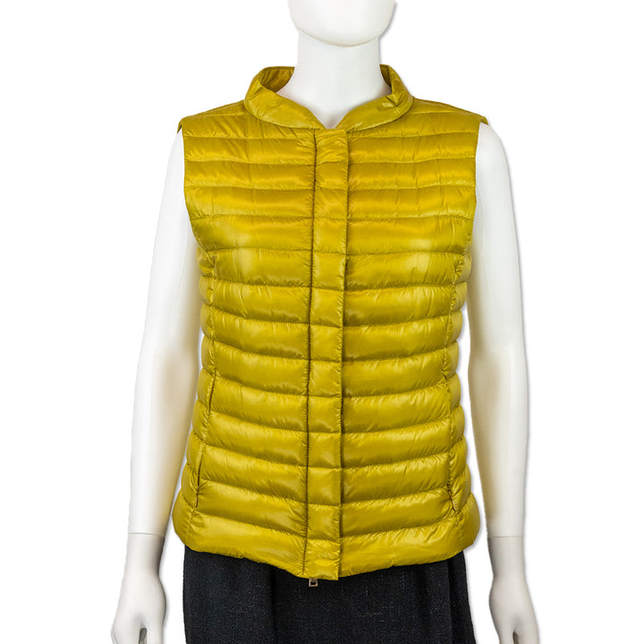 Herno Iconico Vera Yellow Nylon Fitted Vest