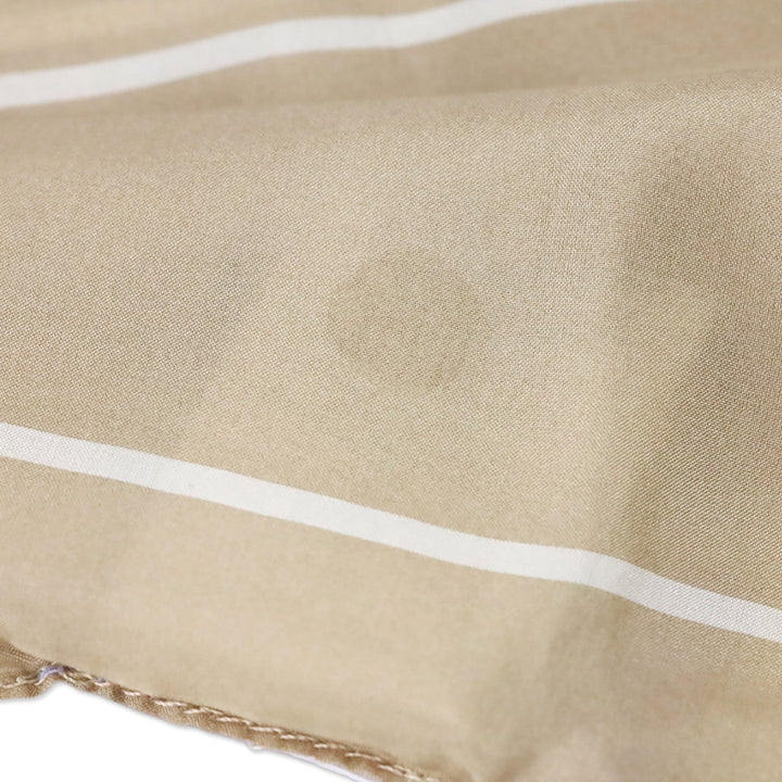 Herve Leger Beige and White Striped Silk Scarf