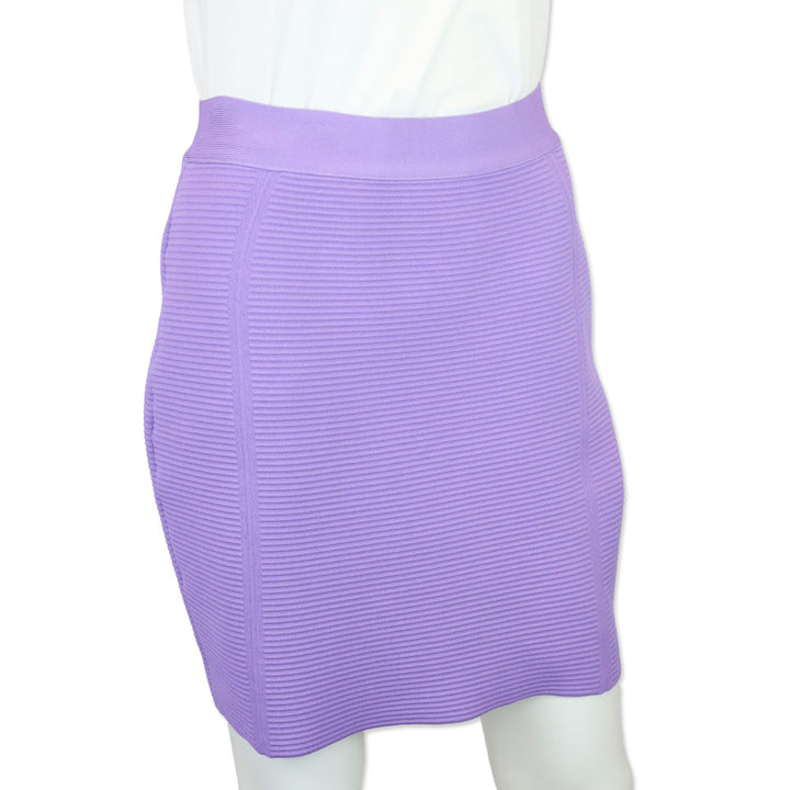 Hervé Leger Purple Orchid Ottoman Bandage Mini Skirt
