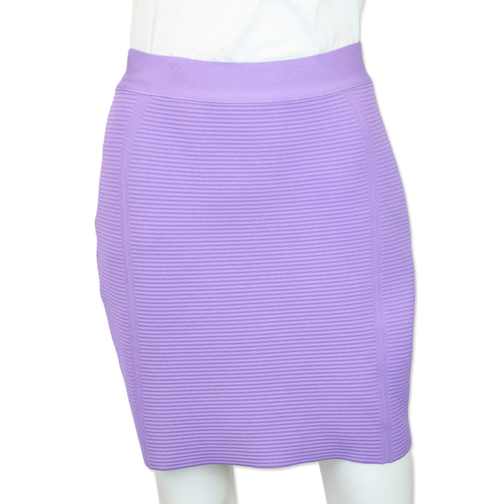 Hervé Leger Purple Orchid Ottoman Bandage Mini Skirt