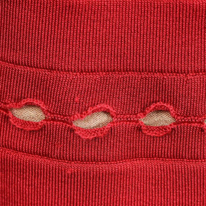 Herve Leger Red Kyra Bandage A-Line Dress