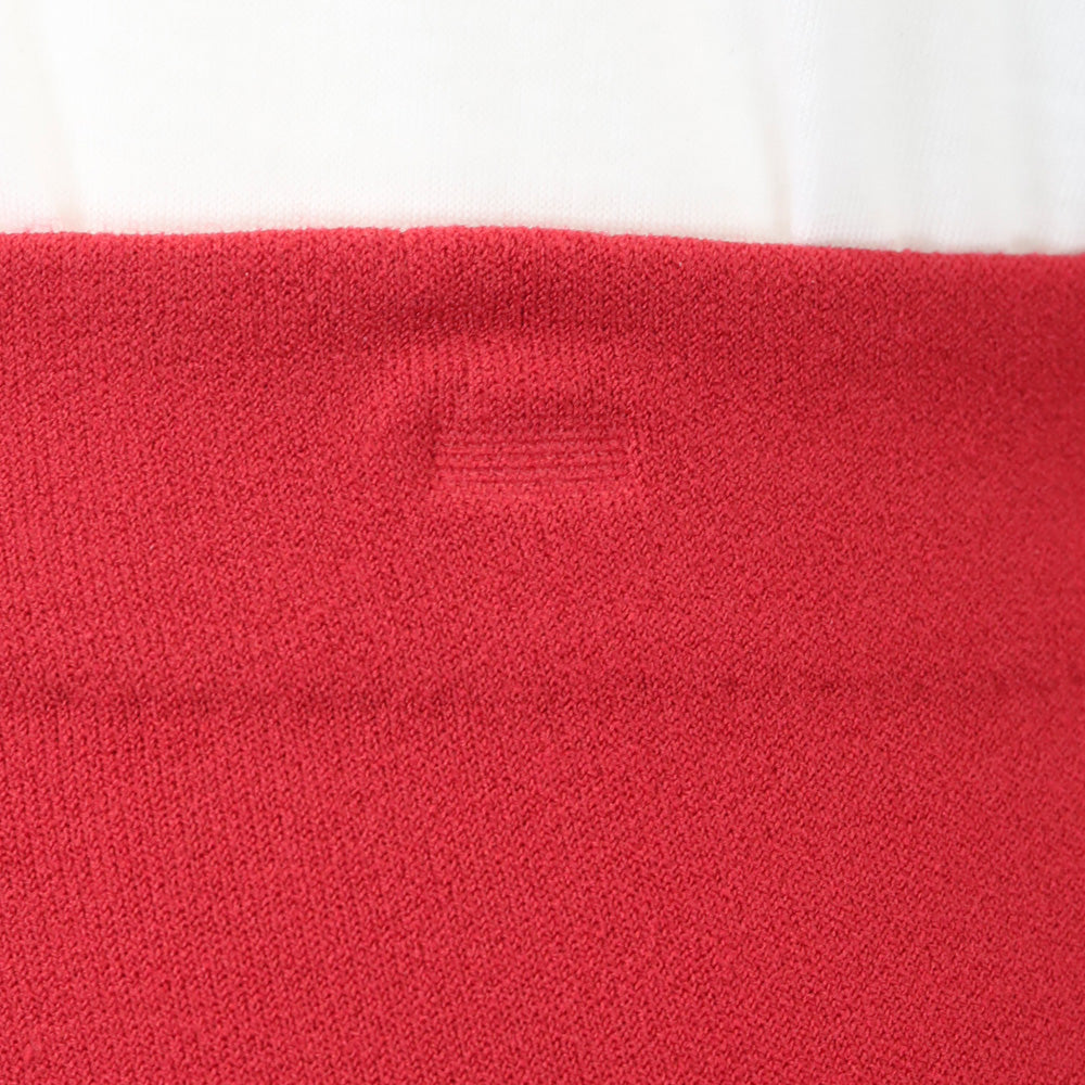 Herve Leger Red Stretch Knit Maxi Skirt