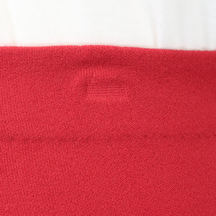 Herve Leger Red Stretch Knit Maxi Skirt