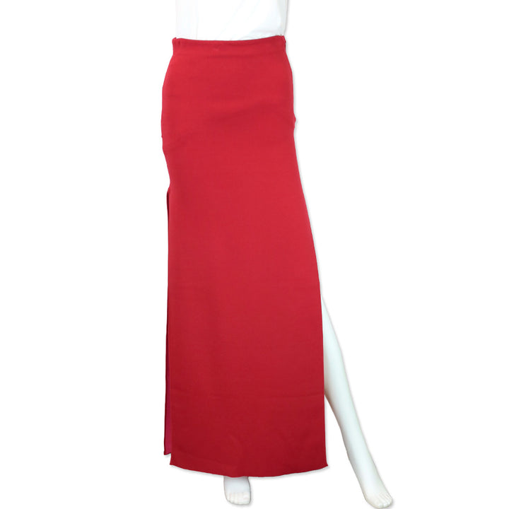 Herve Leger Red Stretch Knit Maxi Skirt